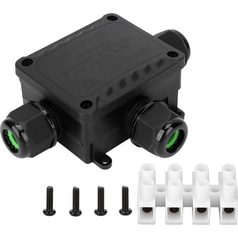 Boîte de dérivation étanche 10 à 14mm, boîtier de raccordement électrique extérieur pour panneaux LED et éclairages de tunnel LED (1/5)