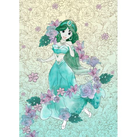 Papier peint panoramique enfant Jasmin Fleurs Pâles (1/4)