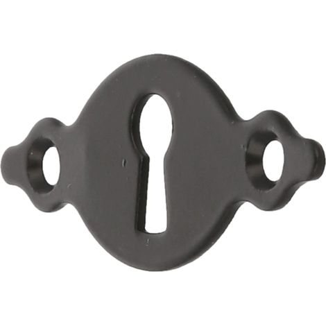 Trou de Serrure Plaque Horizontale et Lisse 26 × 67 × 1,5 mm avec trou pour serrures Idéal pour la fixation dans les tiroirs Acier Noir (1/4)