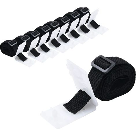 Fixations pour rouleau de couverture de piscine Lot de 8 sangles 1,8 m Résistantes aux UV et à l'usure Pour piscines rectangulaires (1/5)