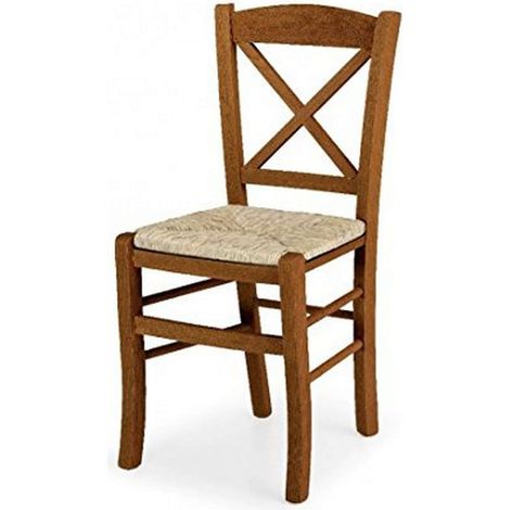 HALLIE - sedia croce in legno massello