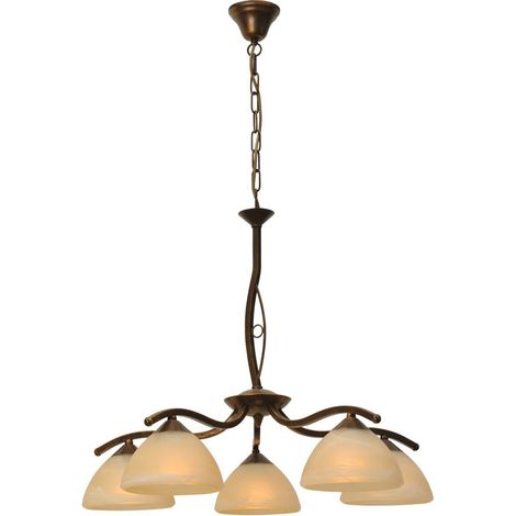 Lampe suspendue salle à manger Bolzano Brun bronze à 5 lumières - 2938-21-34 (1/3)