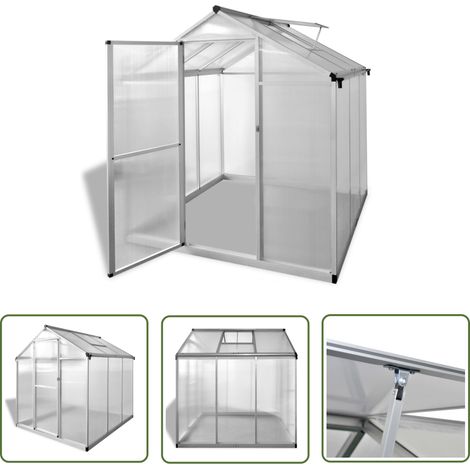 The Living Store Serre Aluminium renforcé 3,46 m² - Serre De Jardin - Serre Aluminium - Serre Transparente - Abri Jardin - Protection Plantes (1/5)