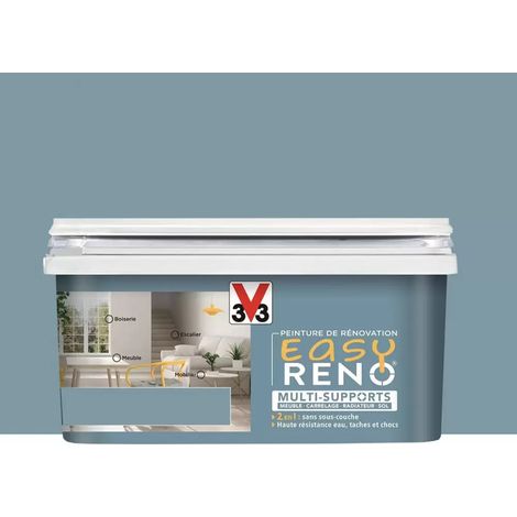 Peinture Multi-Supports V33 Easy Réno Bleu Grisé 2 L