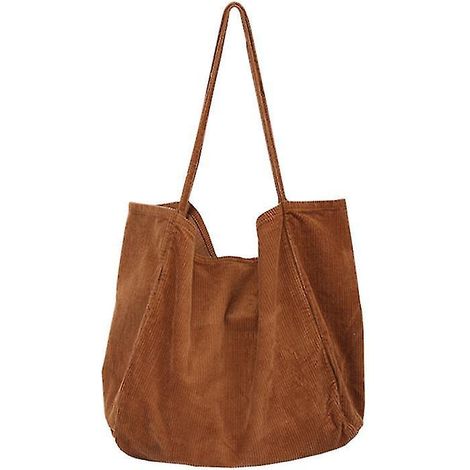Pochette de rangement en velours côtelé pour faire les courses