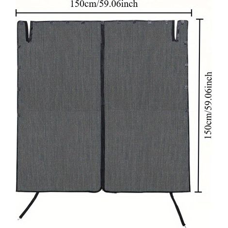 Rideau anti-moustiques magnétique pour voiture, compatible avec la porte arrière, housse de fenêtre anti-insectes en maille avec installation magnétique, intérieur de véhicule, noir (1/5)