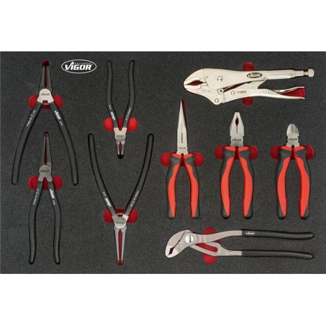 VIGOR Jeu de pinces pour VW et AUDI V5635, 9 outils