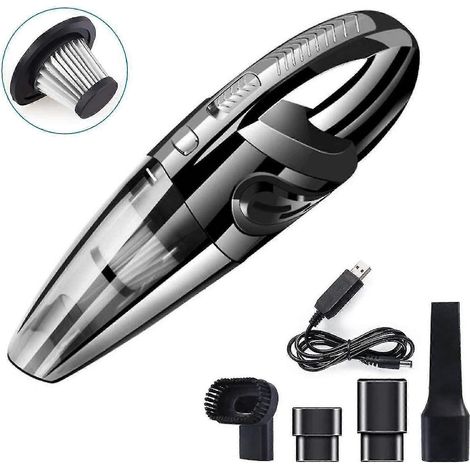 Aspirateur à main sans fil portable et puissant de 120 W et 2000 mAh avec fonction eau et poussière et filtre HEPA lavable ( ) (1/5)