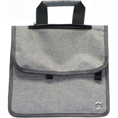 Sac de rangement pour dossier de siège de voiture avec plusieurs poches en tissu Oxford 210D à suspendre pour lingettes de nettoyage de téléphone, gris, 45,7 à 27,9 cm, trajets quotidiens (1/5)