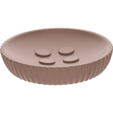 Portasapone rotondo in poliresina - cappuccino - Tendance