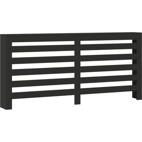 vidaXL Copertura Termosifone Nera 175x20x82 cm in Legno Multistrato