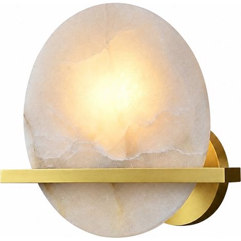 Applique Murale LED Cuivre et Marbre 20 cm Lumière 3 Couleurs Éclairage Décoratif Salon Chambre Couloir 2 kg – Livraison gratuite