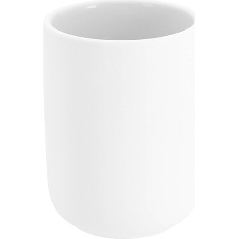 Becher aus steinzeug mit rubber-effekt 300 ml - weiss - Tendance (1/2)