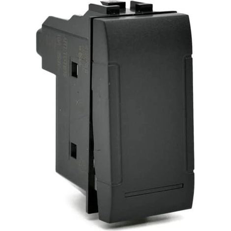 Pulsante unipolare compatibile con living light international air interruttore relè 10A 250V invertitore deviatore campanello nero (1/3)