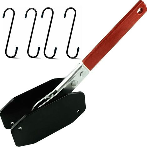 Clé de compression pour piston de frein avec crochet S – Outil de réparation automobile pour démontage de maître-cylindre, manche ergonomique rouge-lsw
