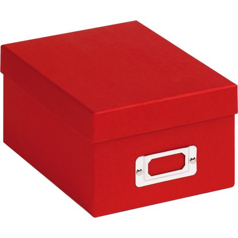 Walther Design Fotobox Fun Scatola di Immagazzinaggio Rossa per 700 Foto (1/4)