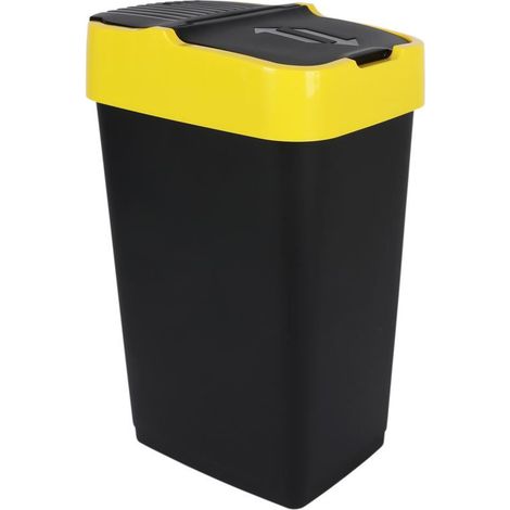 Abfalleimer mit Schwingdeckel - 35 Liter / 3 Farben sortiert - Müll Eimer Tonne