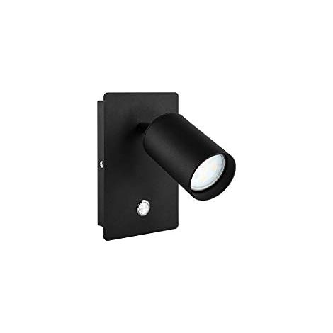 Applique LED orientabile GU10 con interruttore nero