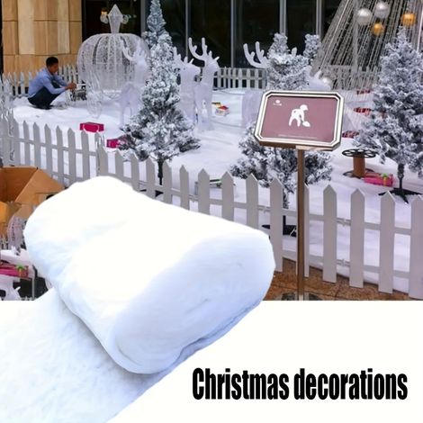 Couvertures de neige de Noël, rouleaux de neige artificielle - pour les décorations hivernales et les décorations de sapin de Noël. (1/5)