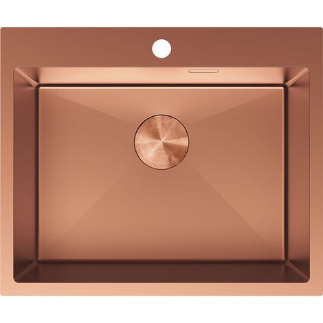 Mexen Solix Edelstahlspüle 1-becken 600 x 500 mm, Kupfer - 6408601000-65 (1/5)