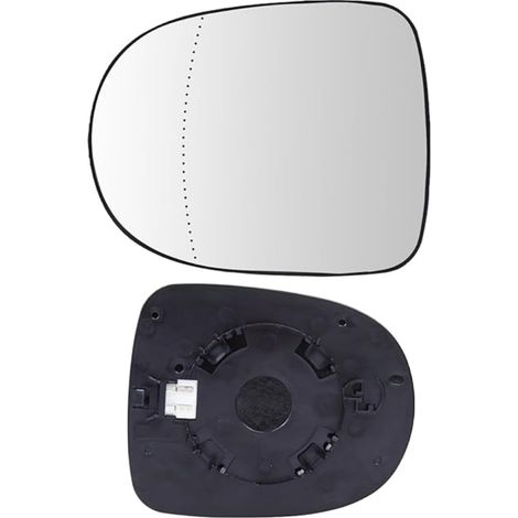 Verre de Rétroviseur Gauche Compatible avec Clio III 2009-2012 Twingo II 2010-2014 Modus 2007-2012,Glace Retroviseur Exterieur avec Chauffant et Plaque de Support (1/5)