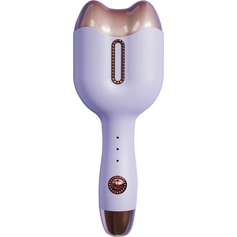 Bigoudi à vagues portable 220V, fer à friser électrique en PTC, pratique et élégant, pour maison et voyage, violet (1/5)