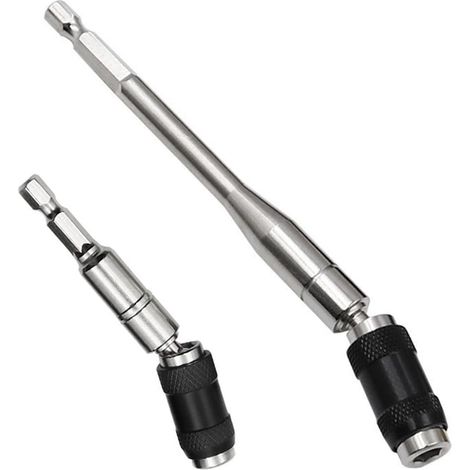 2pcs Porte Embout Visseuse Magnetique 1/4" Porte-Embouts Pivotant Porte-Embout à Dégagement Rapide Rallonge de Mèche de 88 mm et 145 mm pour les Espaces Restreints (1/5)