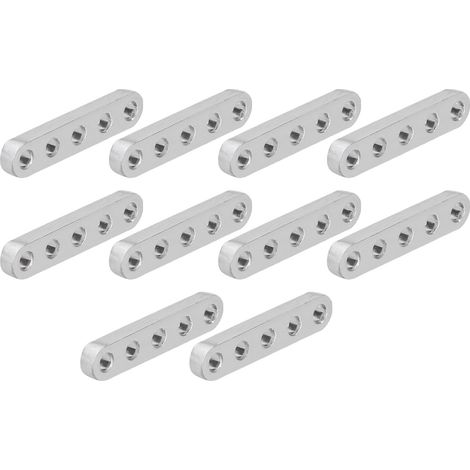 10 pièces équerres plates droites en aluminium 4x8mm fixation raccord pour équipements robotiques ingénierie 3102-0005-0040 (1/5)