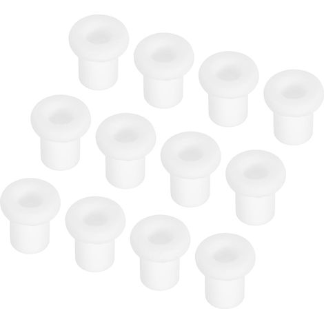 30Pcs t Shape Passe-Câble En Caoutchouc Montage Dia 7.0mm ID 4mm H 10mm Blanc Protection Joint Passe-Câbles Flexible pour Câble Tuyau (1/5)