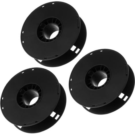 Enrouleur de Câble Portable 3pcs en Plastique Noir, Organisateur de Câble Polyvalent en Pc, Support de Rallonge pour Usage Domestique et Professionnel (1/5)