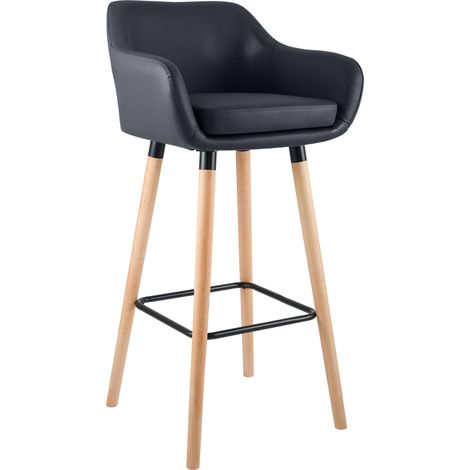 Barhocker Grant Kunstleder schwarz (1/5)