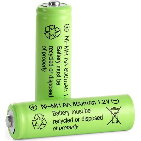 Ni-Mh Piles Rechargeables AA, 800mAh 1,2V pré-chargées NiMh Piles (1/5)