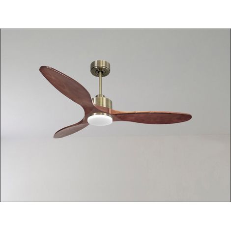 Modulo Latino Slim - Super destratificateur et ventilateur DC 132 cm chocolat pales bois clair idéal 26 à 40 m² (1/5)