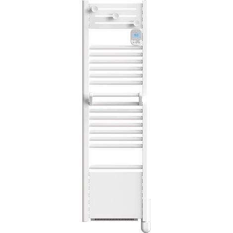 Sèche-serviettes électrique à inertie sèche NOIROT Actibain 500W + soufflerie 1000W L40 blanc