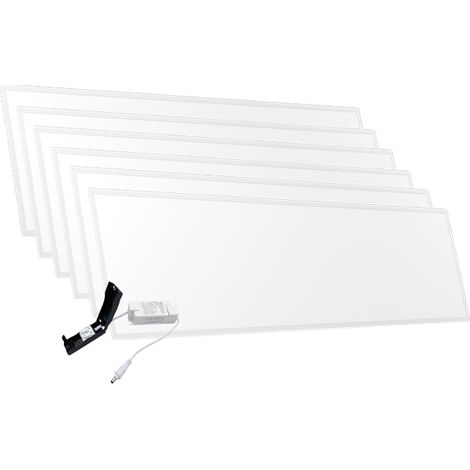 Lot de 6 Panneaux LED 120x30 35W 120lm/W IP44 28mm avec Transfo V3 - 120 deg - Blanc neutre - 4000K (1/5)