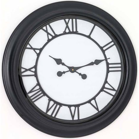 Louie Wall Clock - Glass/Metal - L6 x W59 x H59 cm - Black