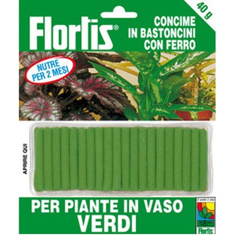 FLORTIS BASTONCINI CONCIMANTI PIANTE VERDI 40GR