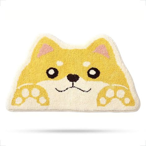 Tapis de Salle de Bain en Forme de Chat Mignon, Extra Doux et Absorbant, Lavable en Machine, Tapis antidérapant pour Baignoire, Douche et Salle de Bain, 40x60cm, Chien