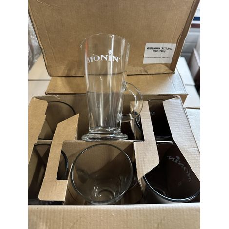 Lot de 6 verres Monin - 29 cl - Verres latte - Neufs