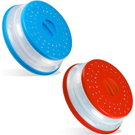 Lot de 2 couvercles de protection pour micro-ondes, anti-éclaboussures et non toxiques.