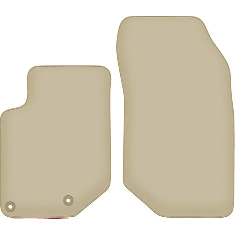 Auto-Frontteppiche, Luxus-Umrandete Fußmatten, Beige, Maßgeschneidert für Citroen C4 X Hatchback Limousine (2020-), Langlebige synthetische Faser, (1/5)