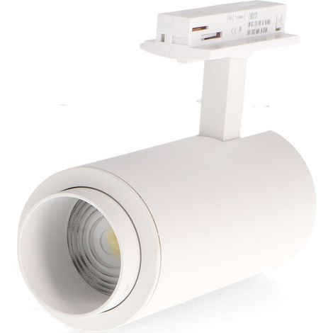 IluminaShop - Foco LED para Carril White Bari 10W Optica Regulable Monofasico CCT IP20