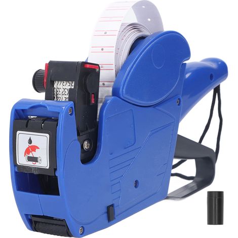 Machine étiqueteuse de prix 8 chiffres, appareil portable pour magasin entrepôt usine, bleu (1/5)