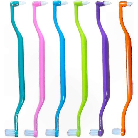 6-Pack Soft Bristle Toothbrushes with Interdental and Wisdom Head for Complete Oral Hygiene Solution (1/5)