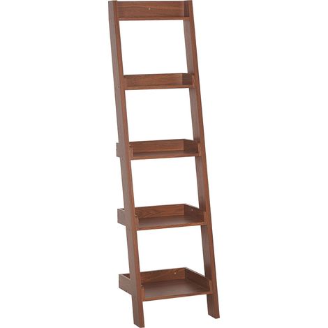 Echelle Bois Foncé 5 Niveaux en MDF Finition Mate 169 cm Look Naturel Mobile Duo (1/5)