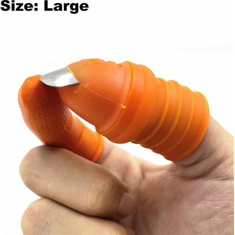 Couteau À Pouce Jardin - Lame En Acier Inoxydable - Protection Des Doigts Pour La Récolte Et La Taille - 2 Pièces (1/5)