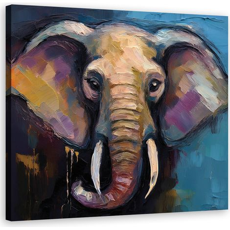 Quadro su tela, Animali elefante Africa - 50x50 (1/5)