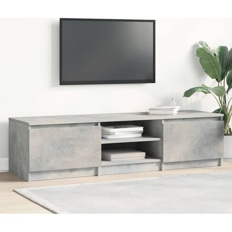 TV-Schrank Betongrau 140x40x35,5 cm Holzwerkstoff
