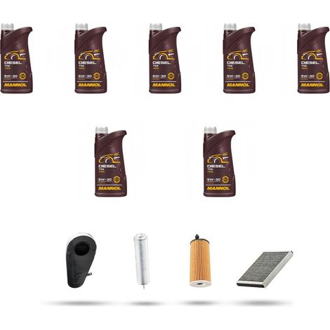 Kit tagliando 4 FILTRI e 7L OLIO compatibile con Bmw serie 5 (F10, F11, F18) 530d 190kw dal 2011 (1/5)
