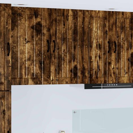 vidaXL Meuble mural LUCCA Chêne fumé 40 x 31 x 80 cm Bois d'ingénierie (1/5)